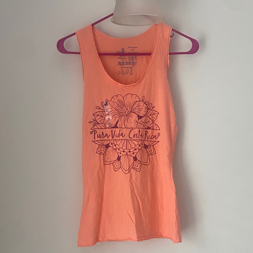 Floral Tank Top - Coral